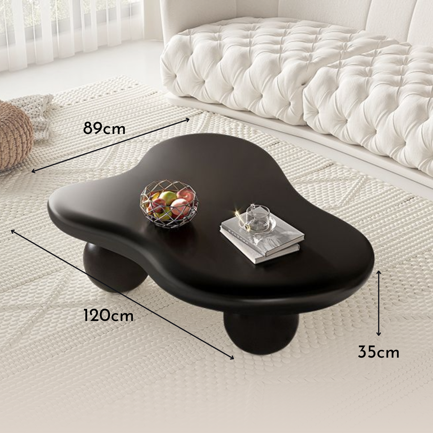 PREVENTA - Mesa de Centro Irregular Negro Sphere