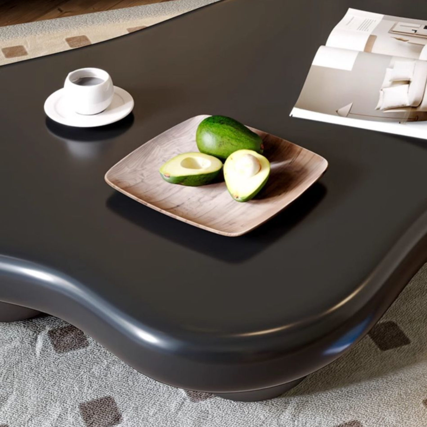 PREVENTA - Mesa de Centro Irregular Negro Sphere