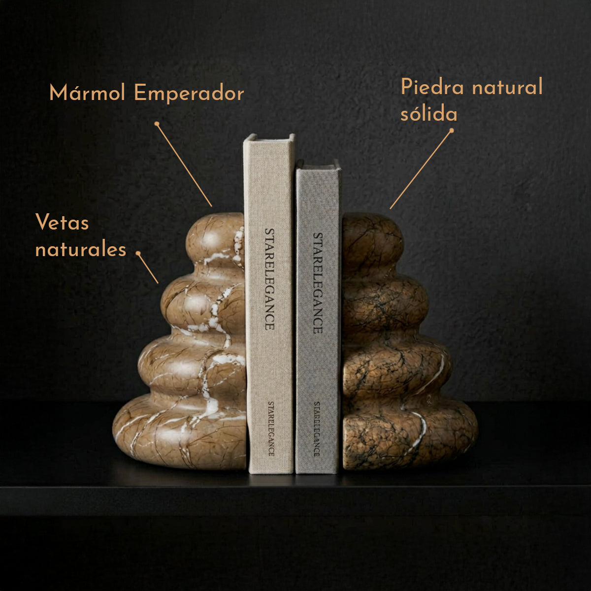 PREVENTA - Sujetalibros de Mármol Emperador