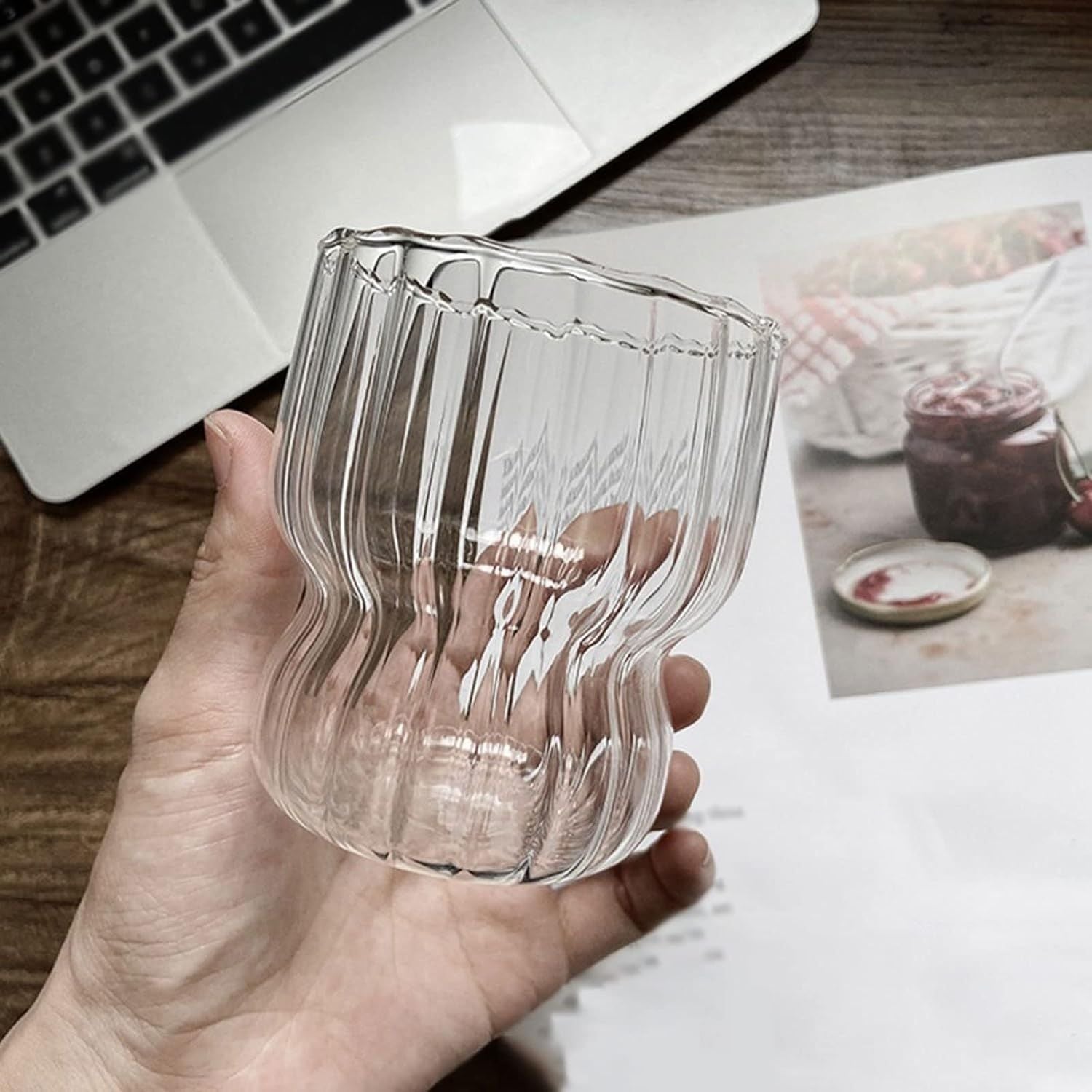 Set 4 Vasos Anchos Lineas Vertical 250ml