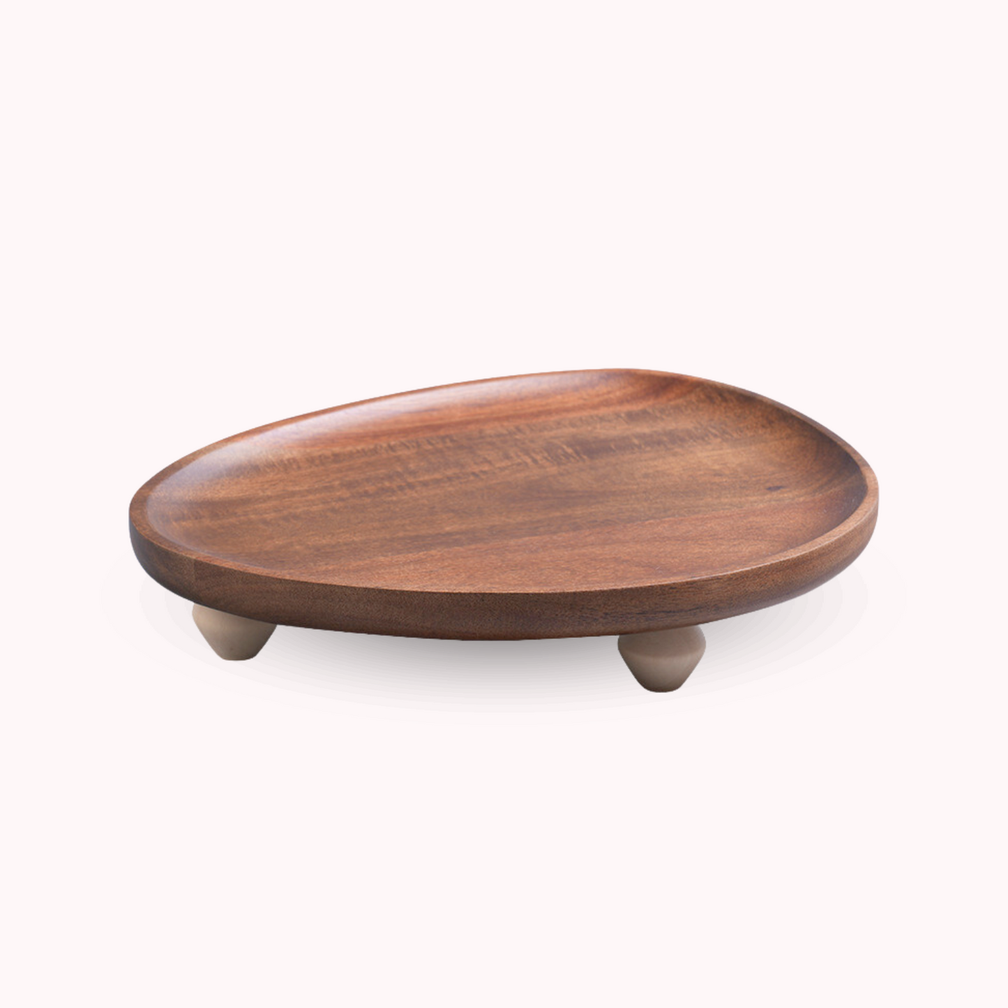 Bandeja de Madera Acacia Estilo Rústico con Patas