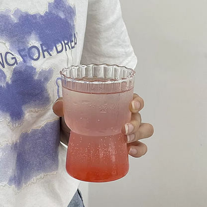 Set 4 Vasos Estriados Medianos 250ml