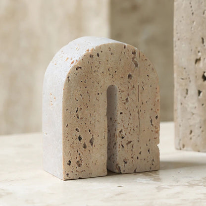 PREVENTA - Arco Escultural Piedra Travertino Decorativo Pequeño