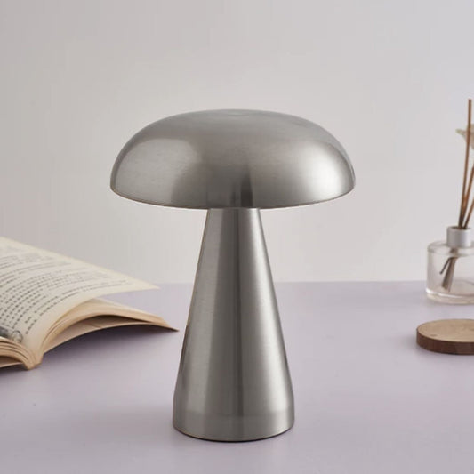 Lámpara Led de Mesa Recargable Gris