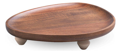 Bandeja de Madera Acacia Estilo Rústico con Patas