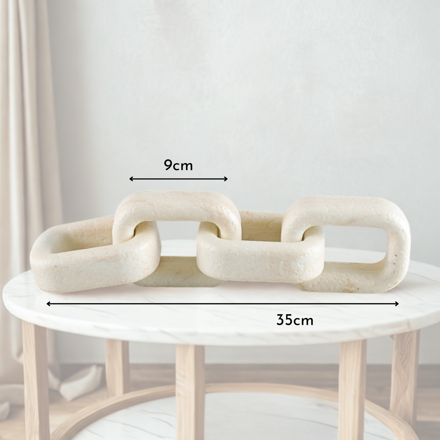 Eslabones Decorativos Adorno Cadena Beige