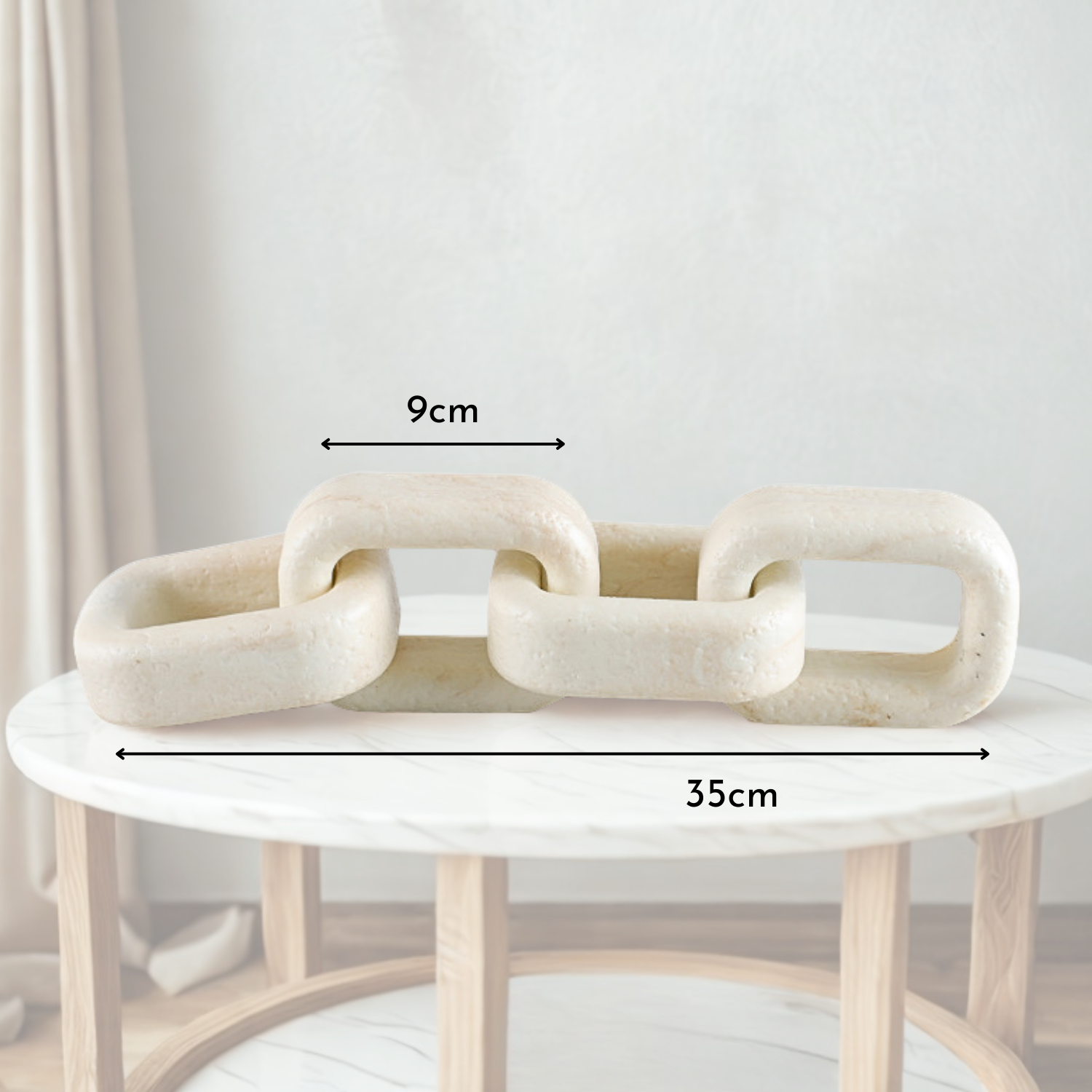 Eslabones Decorativos Adorno Cadena Beige