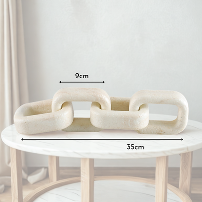 Eslabones Decorativos Adorno Cadena Beige