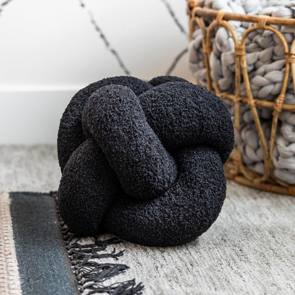 Cojín Nudo Negro Bouclé Deco