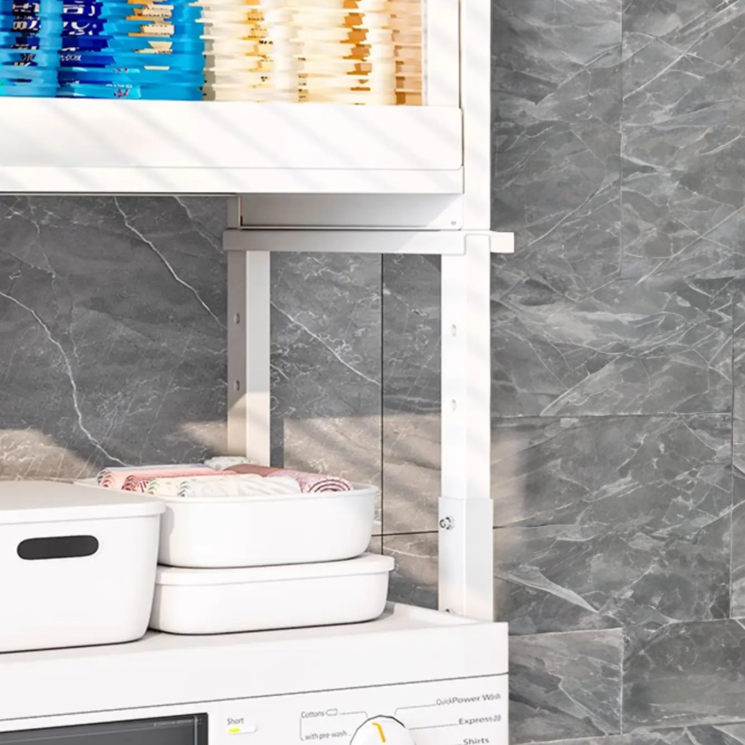 Estante de Lavandería Mueble Rack Blanco