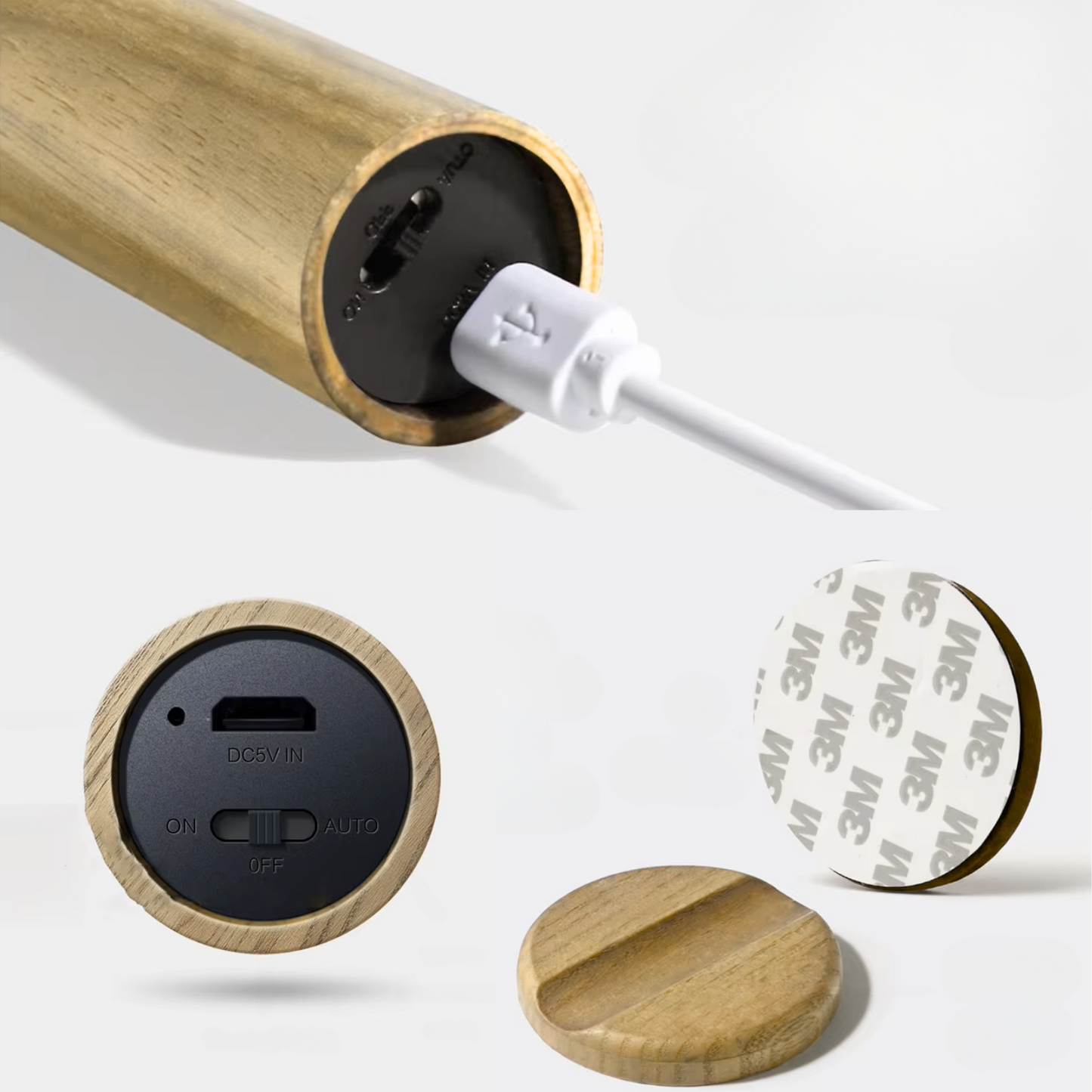 Luz Nocturna Portátil con Sensor Cerezo