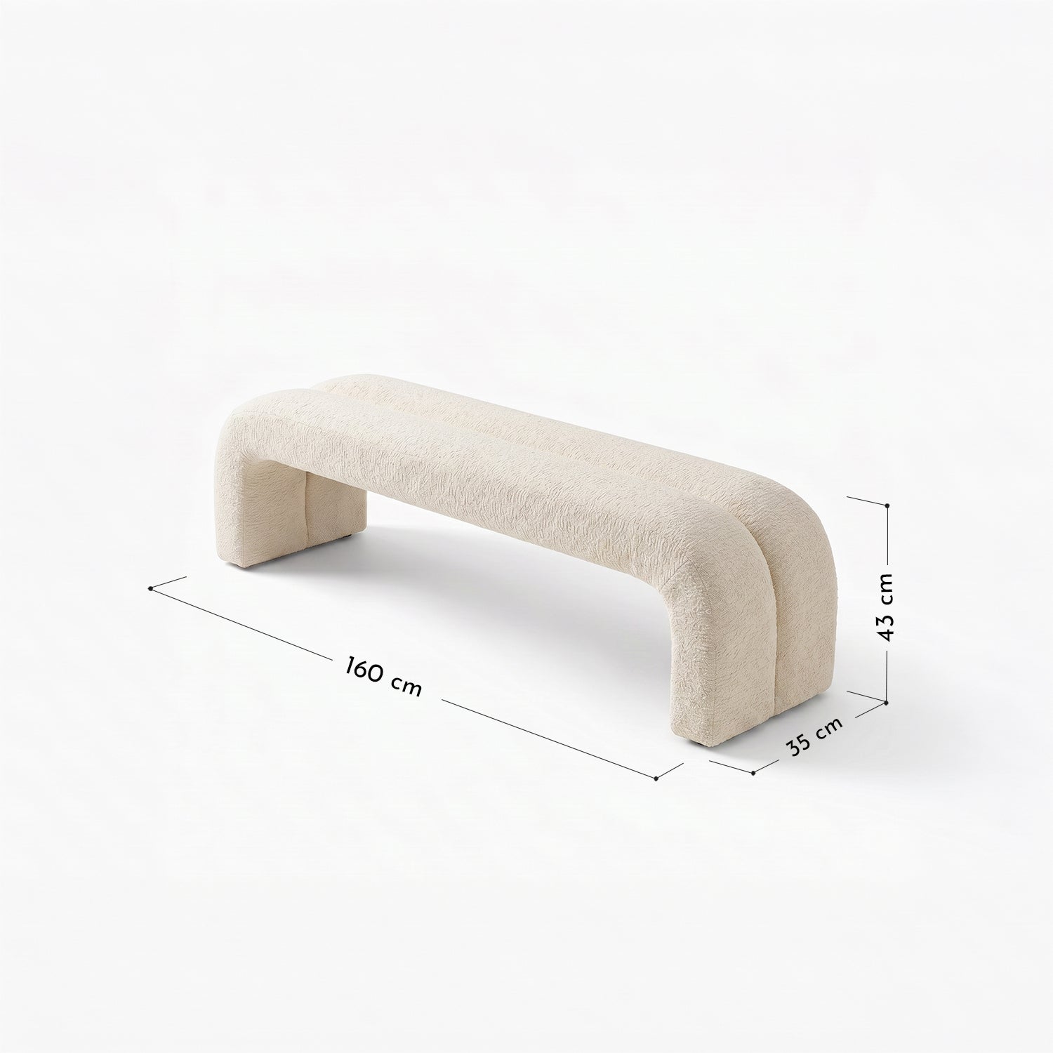PREVENTA - Banqueta Otomana Chenille Velvet Dax