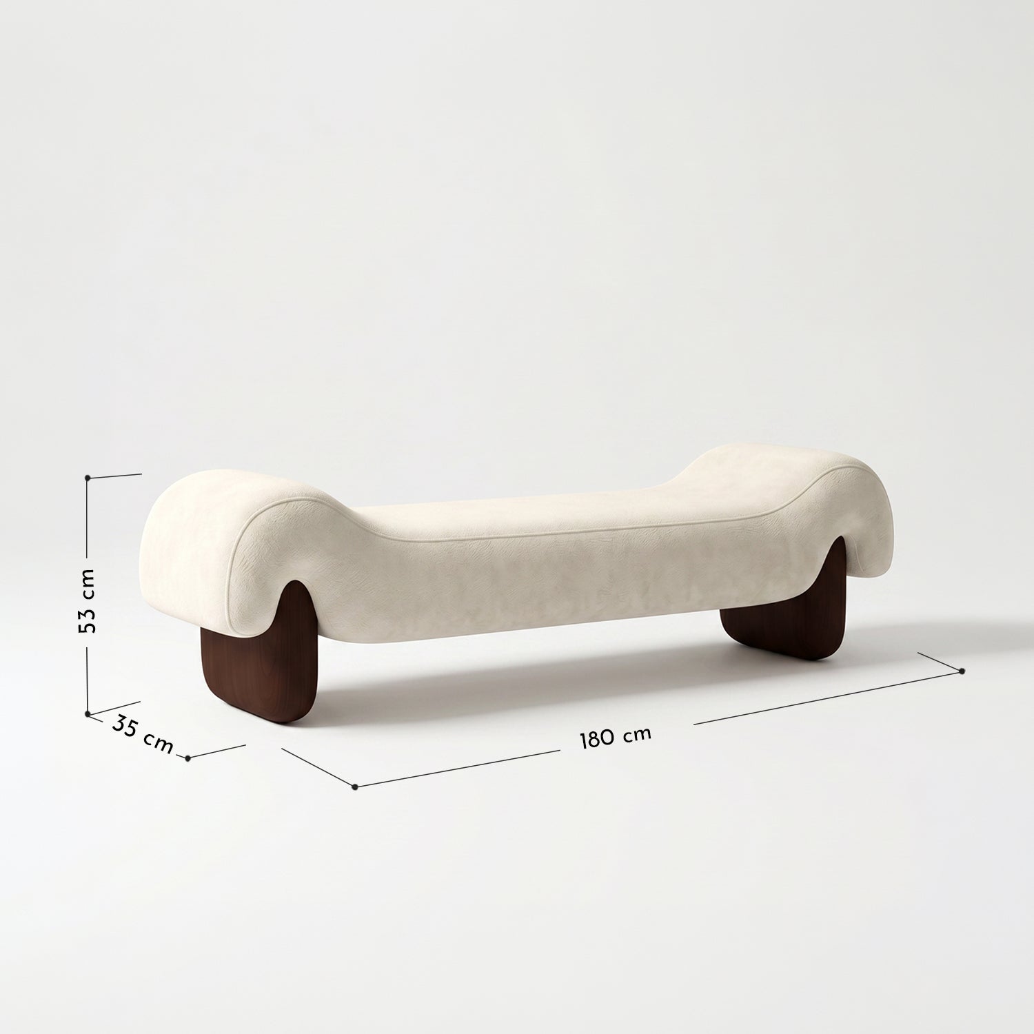 PREVENTA - Banqueta Otomana Chenille Velvet Line