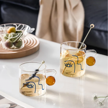 Set 2 Tazas para Café Diseño Arte 180ml