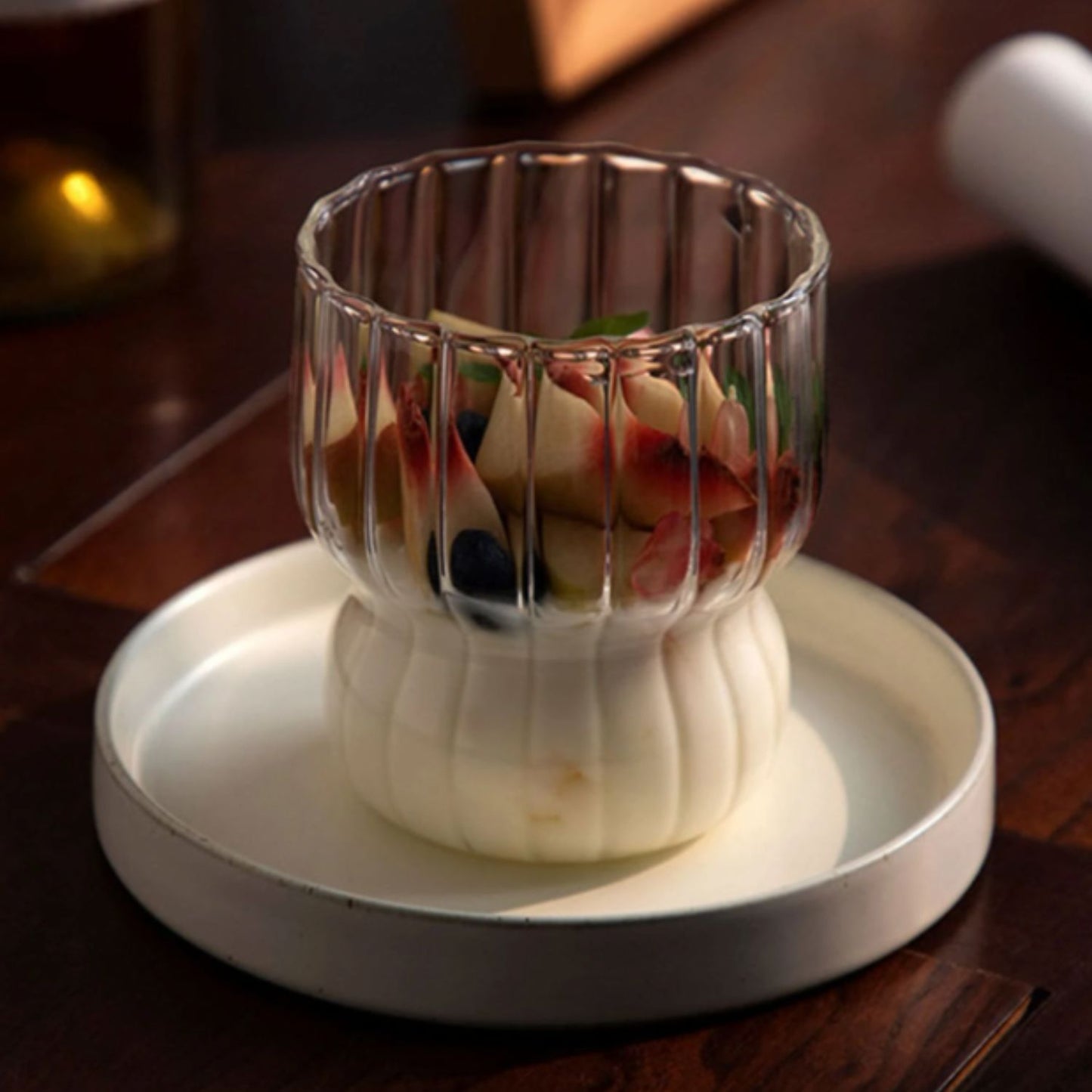 Set 4 Vasos Anchos Lineas Vertical 250ml