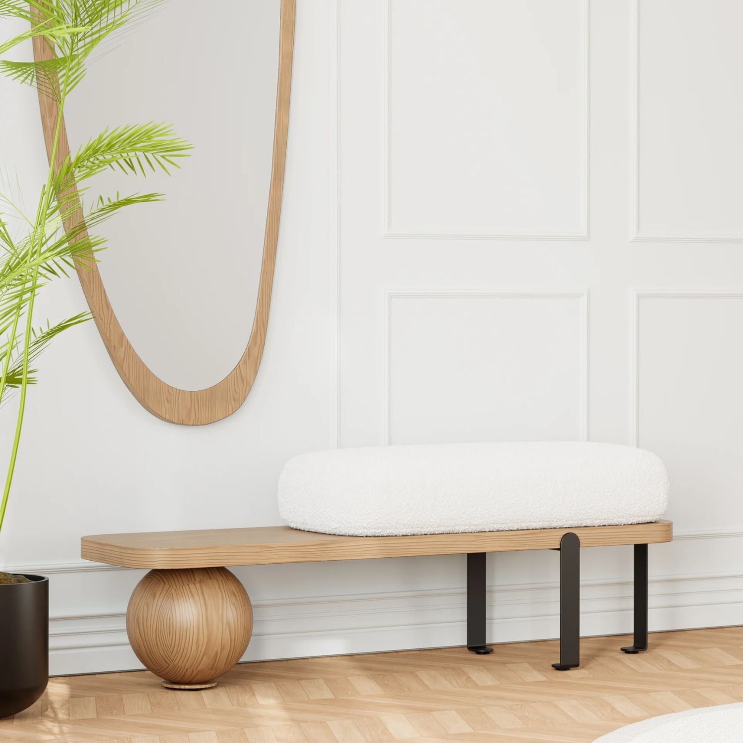 PREVENTA - Taburete Moderno Madera Maciza Ovalado