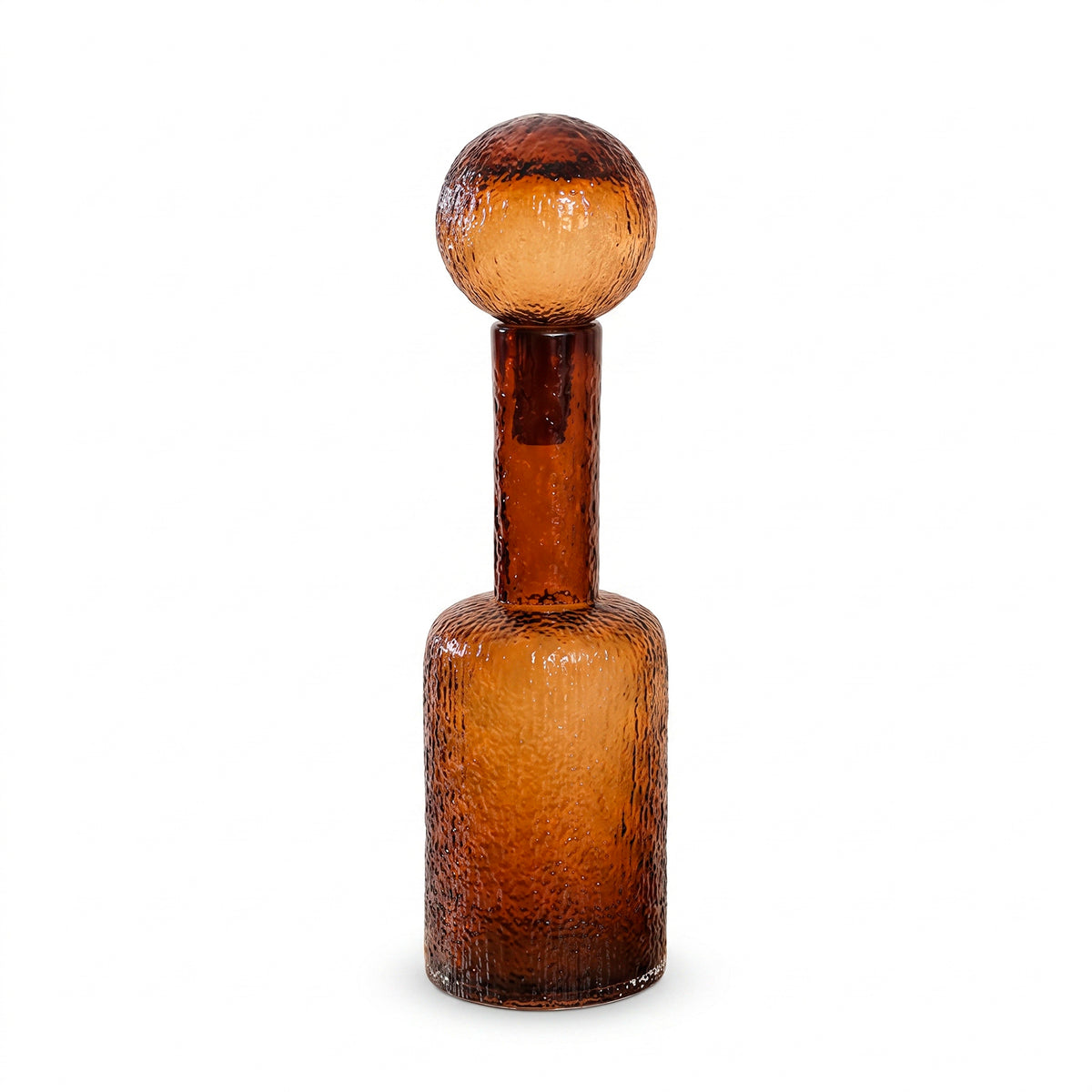 Botella Decorativa Vidrio Ámbar 45cm