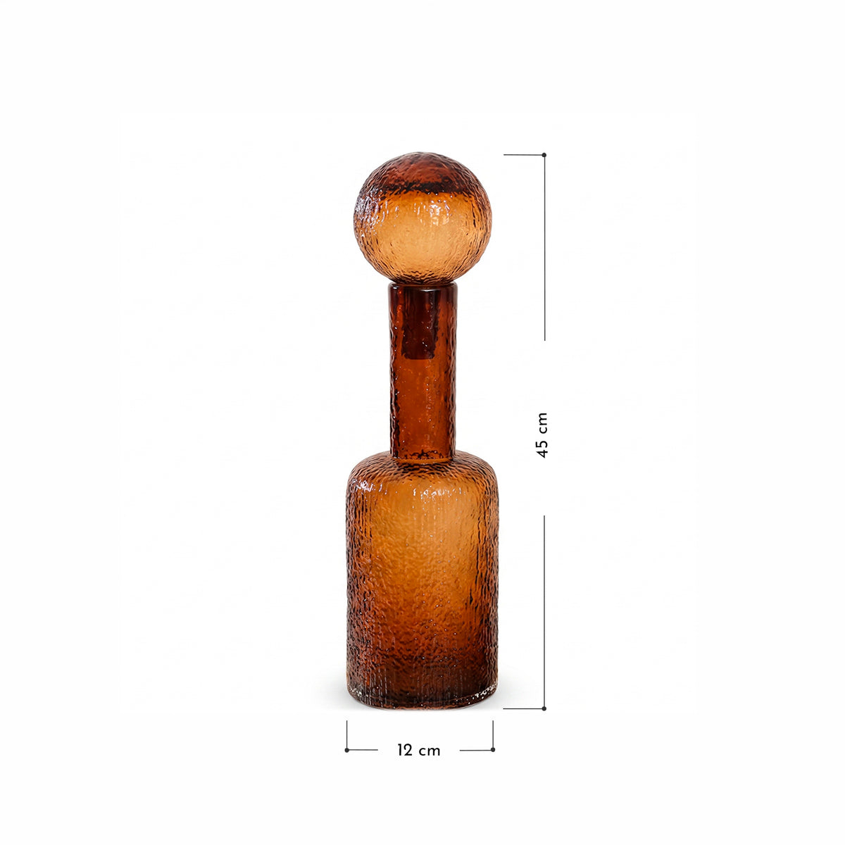 Botella Decorativa Vidrio Ámbar 45cm