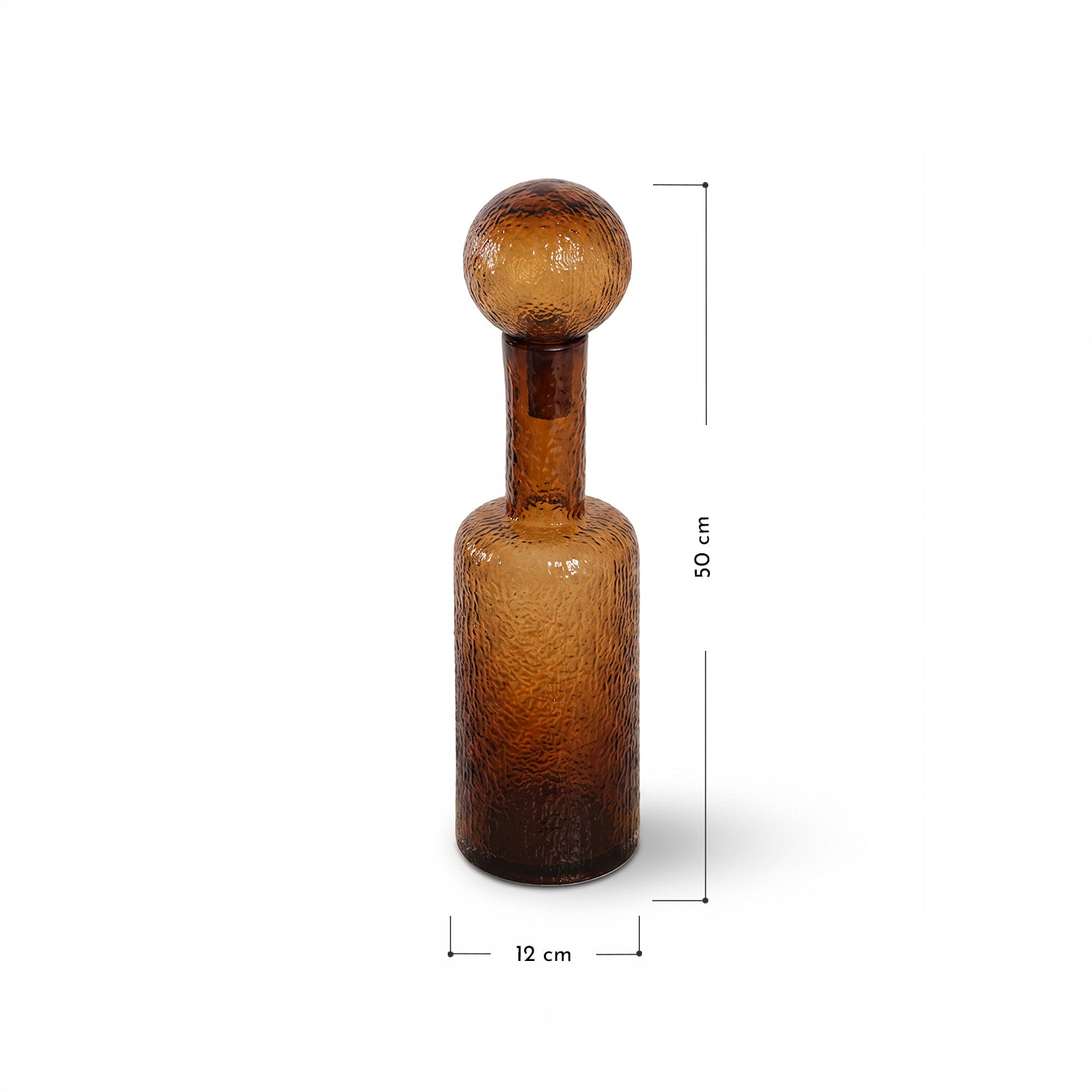 PREVENTA - Botella Decorativa Vidrio Ámbar 50cm