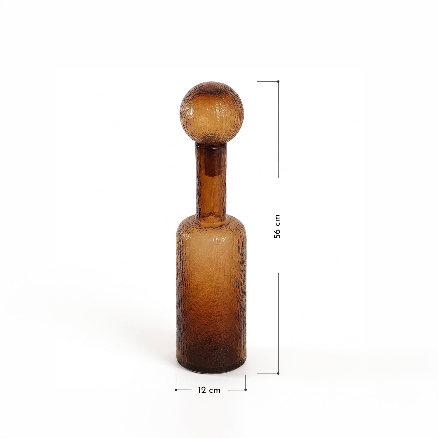 PREVENTA - Botella Decorativa Vidrio Ámbar 56cm