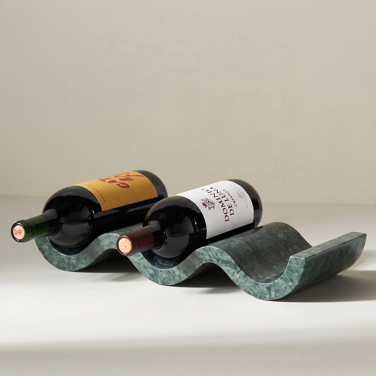 PREVENTA - Botellero Wavy Horizontal de Mármol Verde