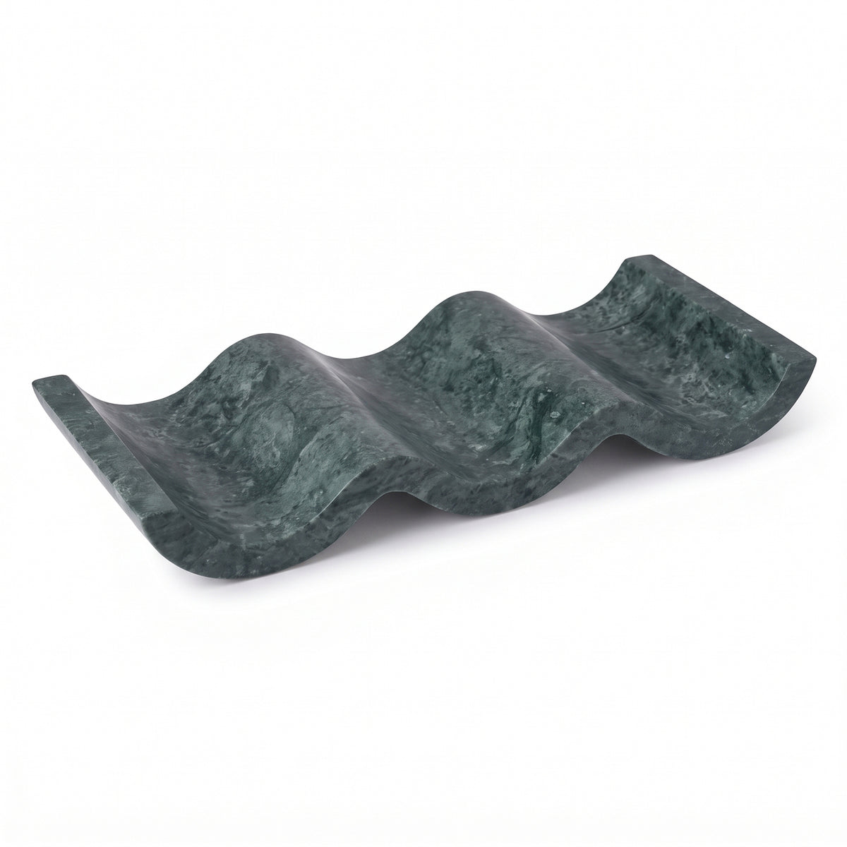 PREVENTA - Botellero Wavy Horizontal de Mármol Verde