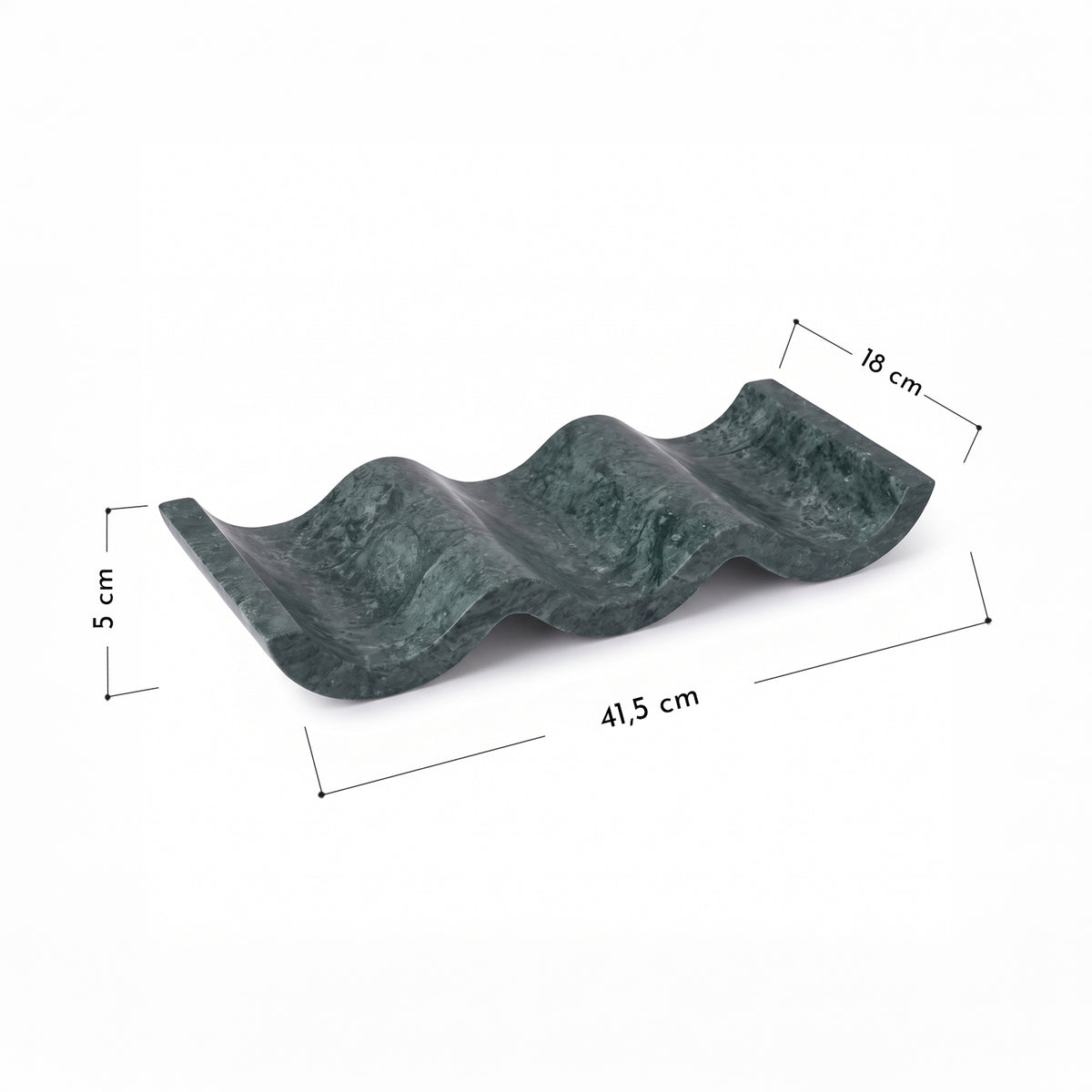 PREVENTA - Botellero Wavy Horizontal de Mármol Verde
