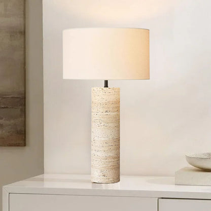 Lampara de Mesa Piedra Nordica Crema Grande