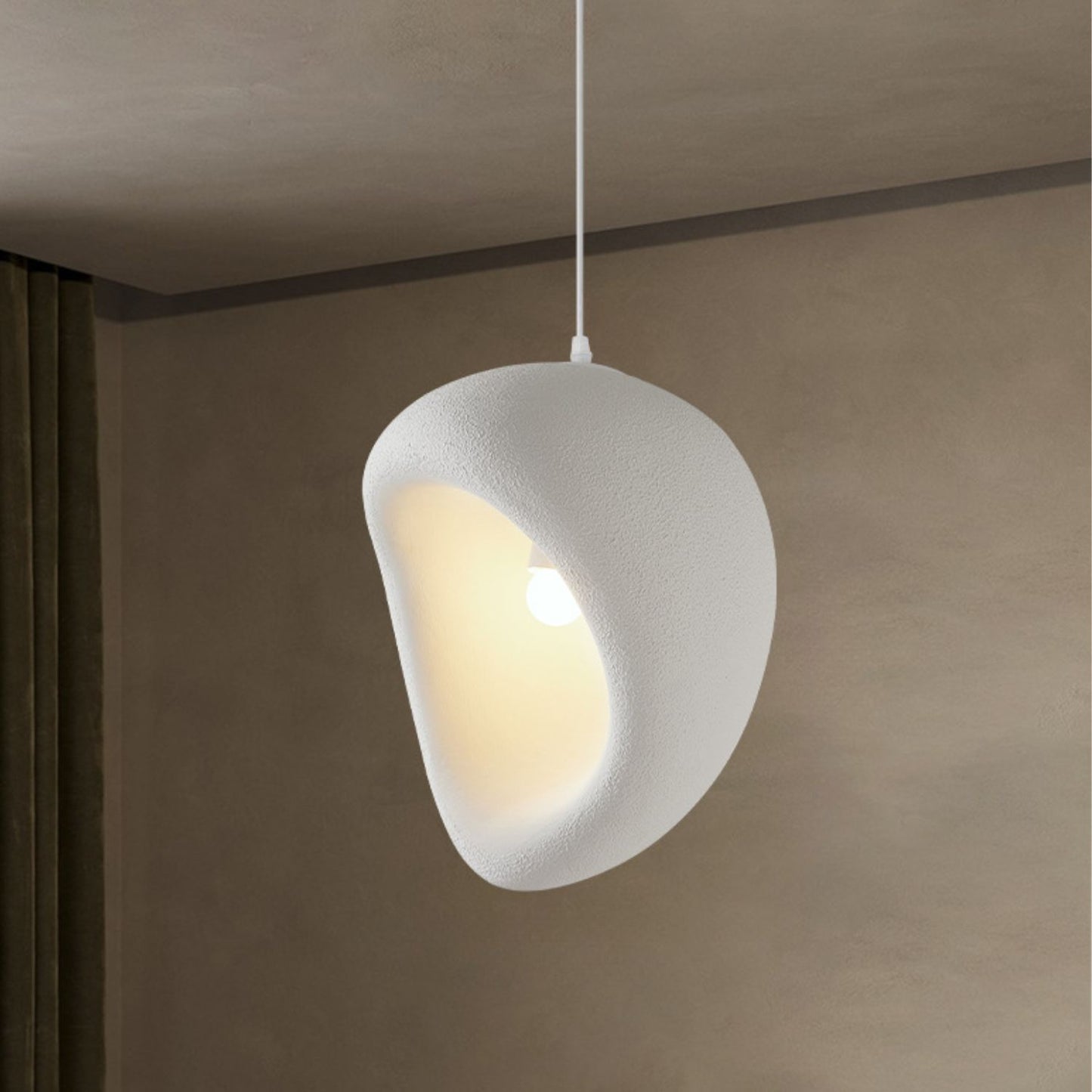 Lampara Colgante Japandi Zen Textura Ovo