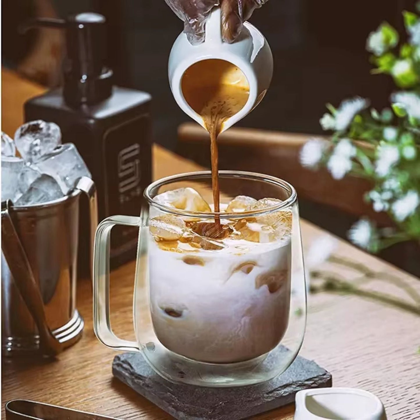 Taza De Cafe Doble Vidrio 250 Ml