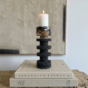 Candelabro Torre Decorativa Travertino Onyx Pequeño