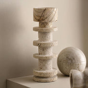 Candelabro Torre Travertino Cinque Anelli