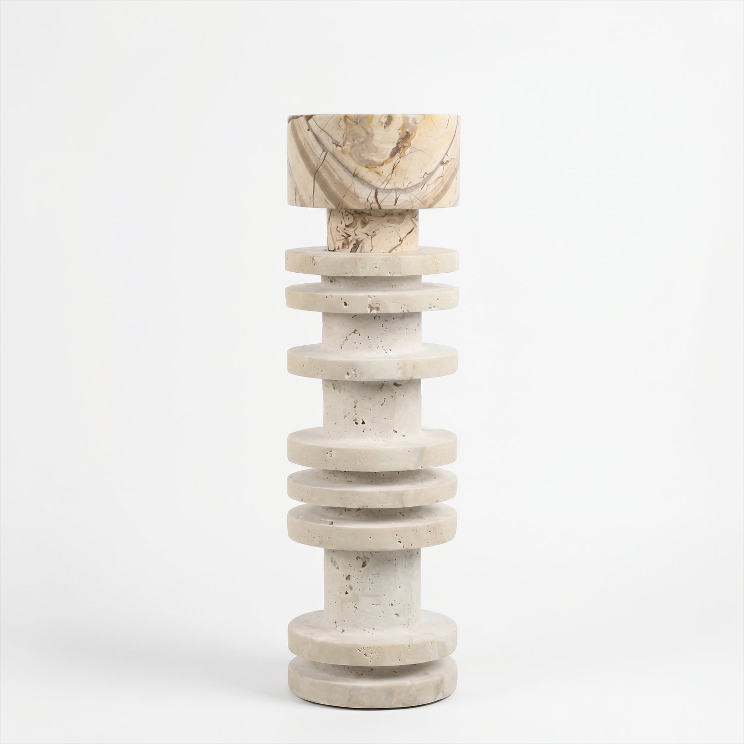 Candelabro Torre Travertino Column Otto Anelli