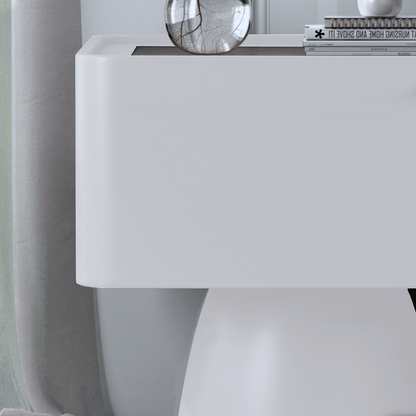 Velador Moderno Cajón Estilo Nórdico Blanco