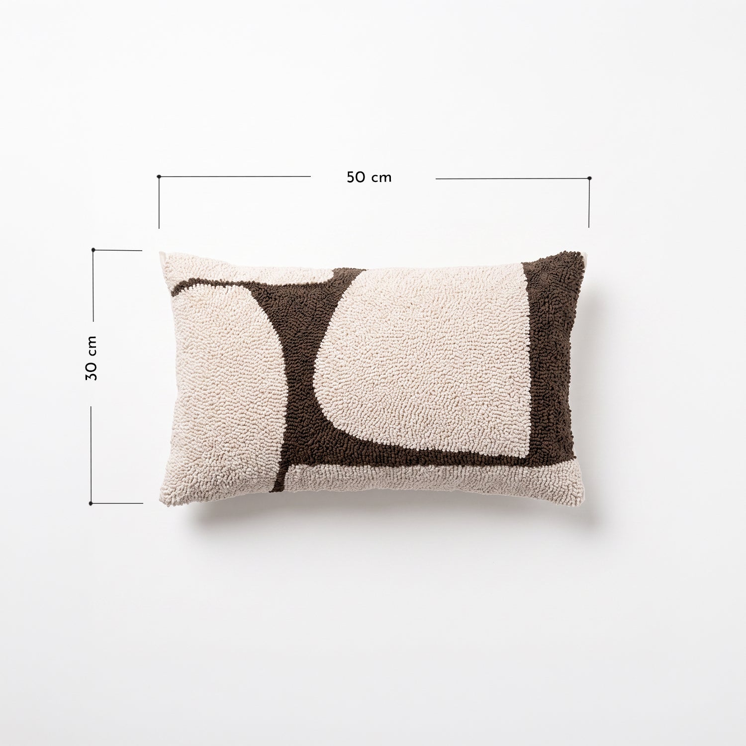 PREVENTA - Cojín Lumbar Orgánico Texturizado Moka 30×50 cm
