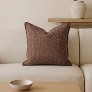 PREVENTA - Cojín Texturizado Jacquard Café