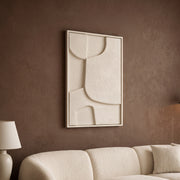 Cuadro Abstracto 3D Beige Sand