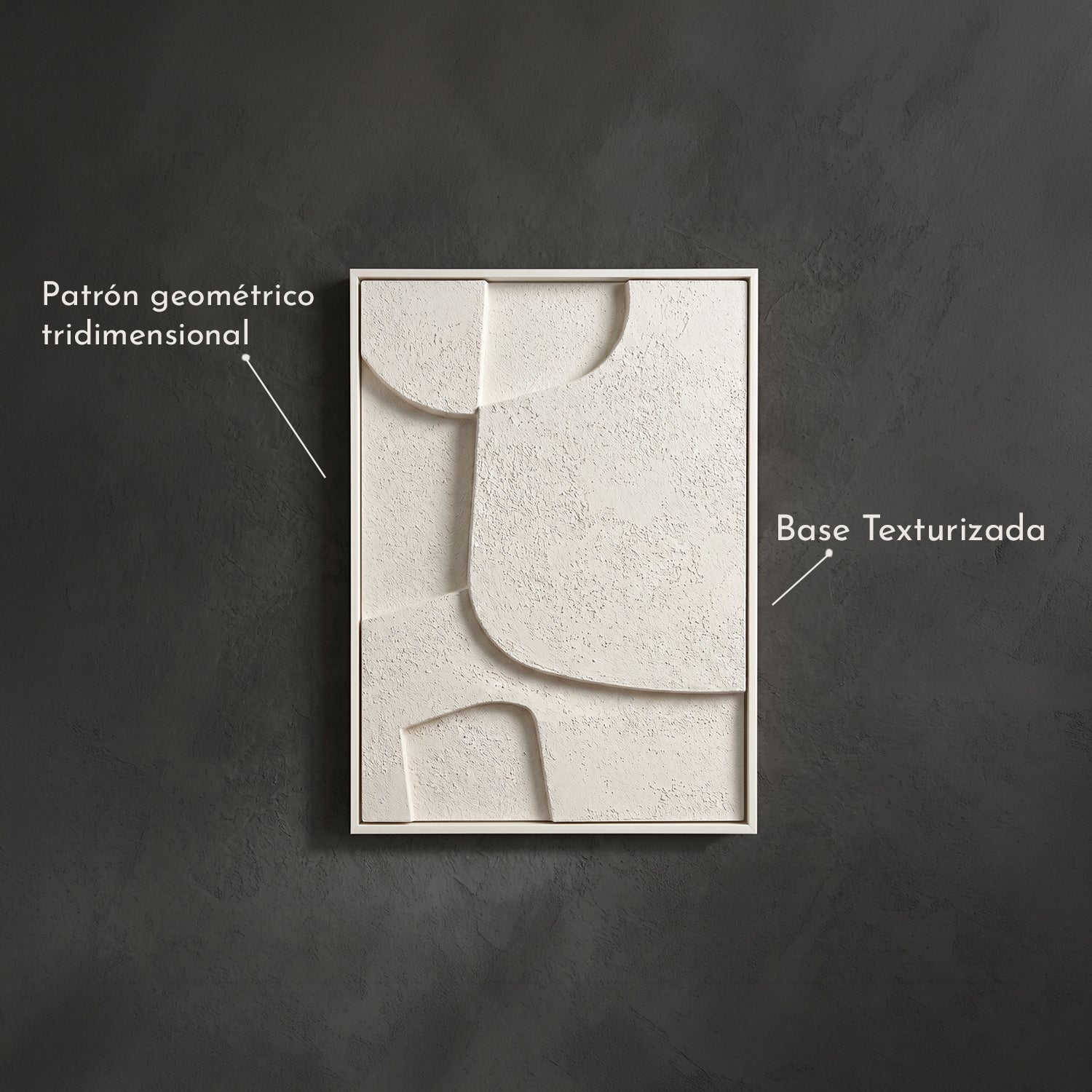 Cuadro Abstracto 3D Beige Sand