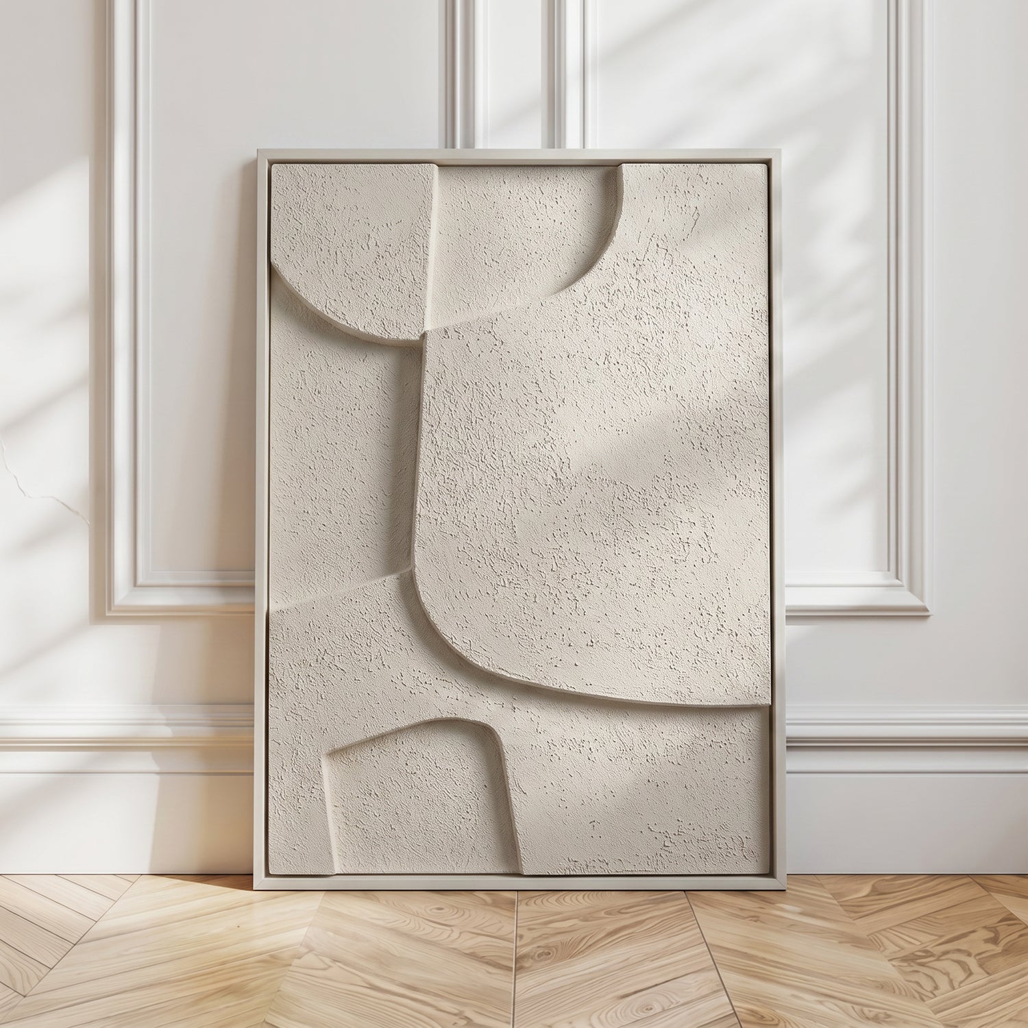 Cuadro Abstracto 3D Beige Sand