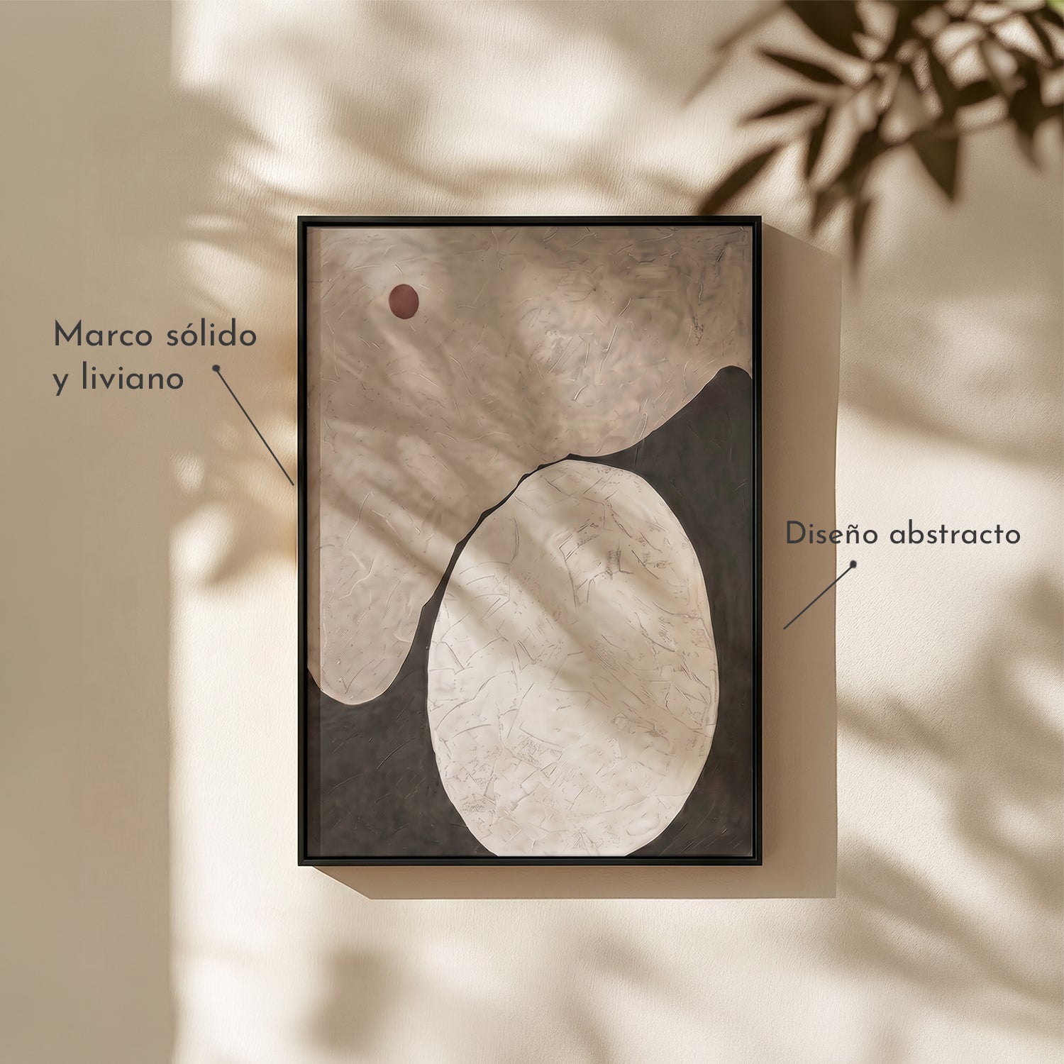 Cuadro Canva Abstracto Neutral Eclipse
