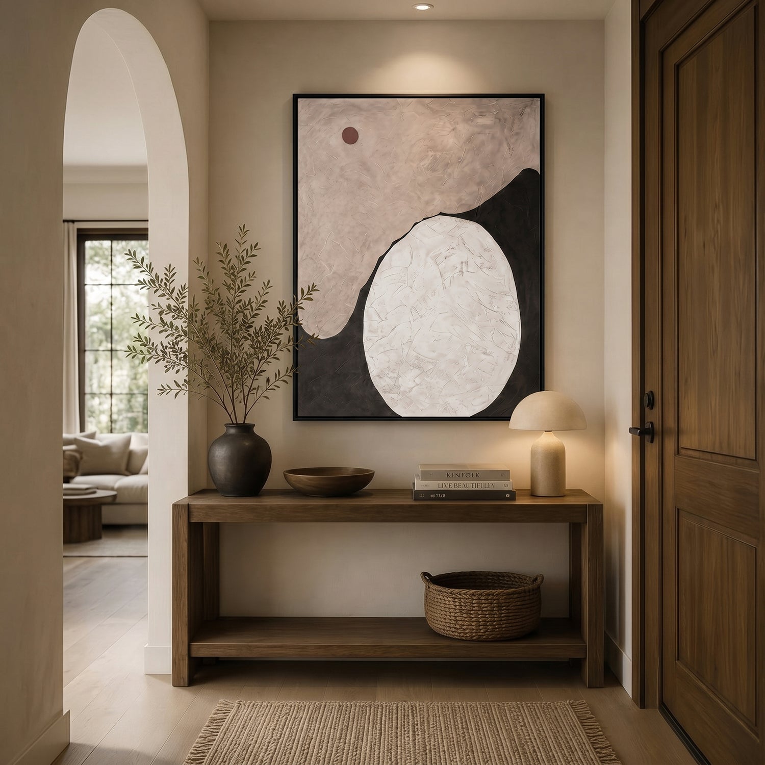 Cuadro Canva Abstracto Neutral Eclipse