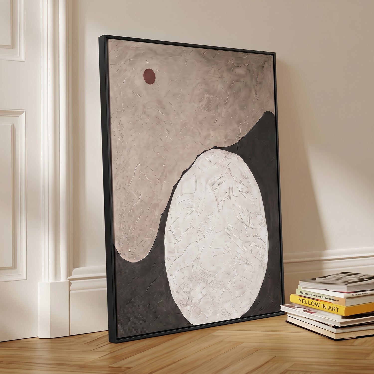 Cuadro Canva Abstracto Neutral Eclipse
