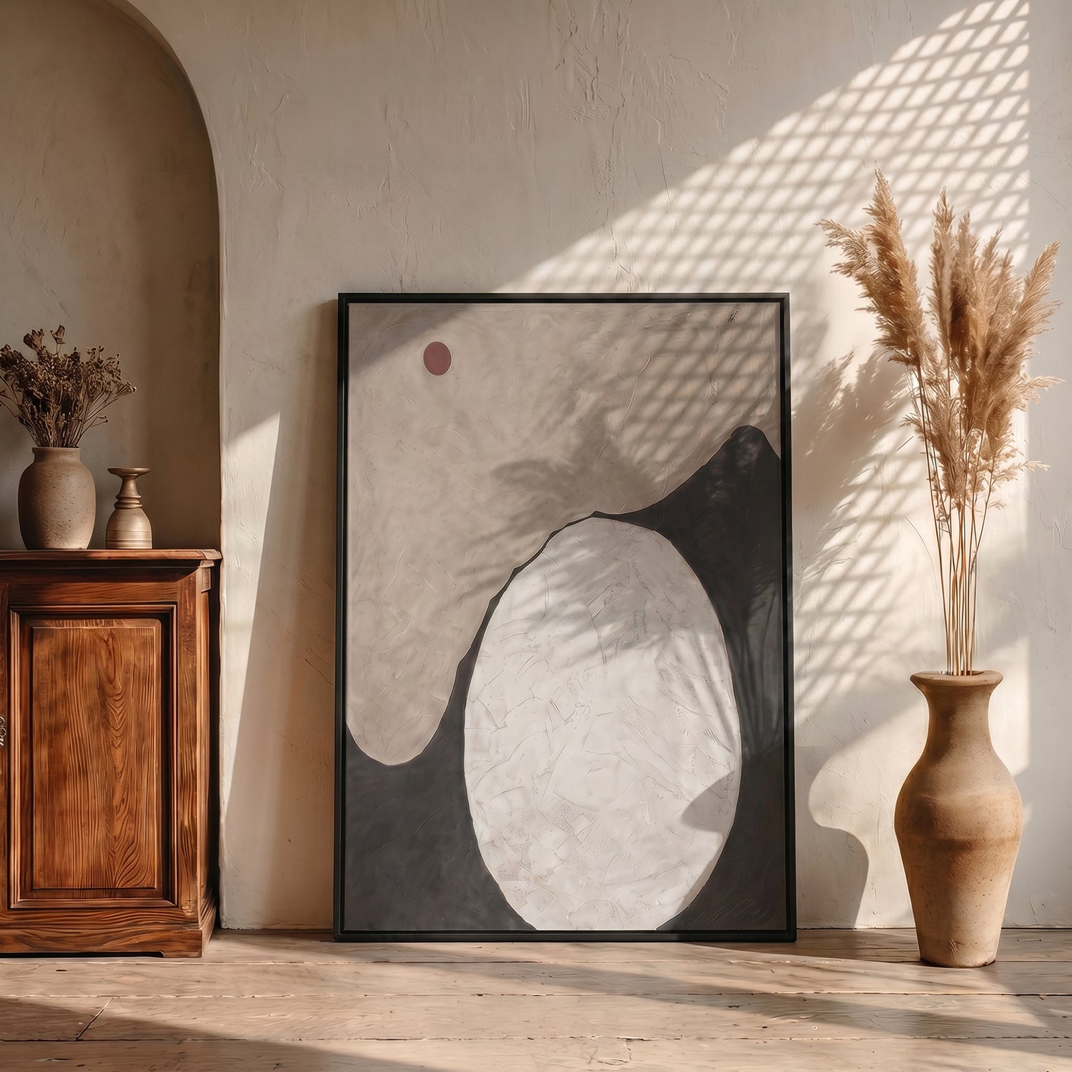 Cuadro Canva Abstracto Neutral Eclipse