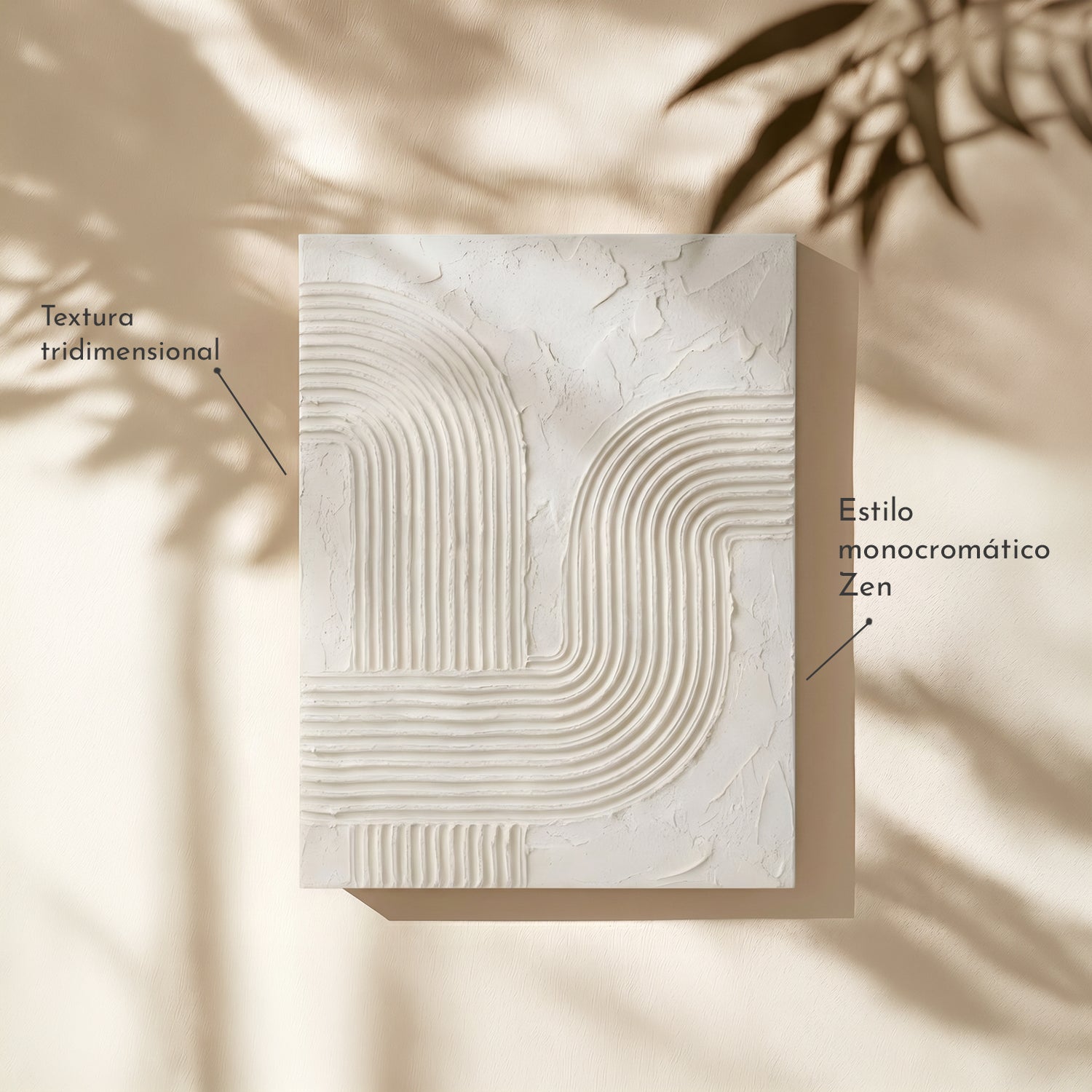 PREVENTA - Cuadro Decorativo con Textura Arcos Zen
