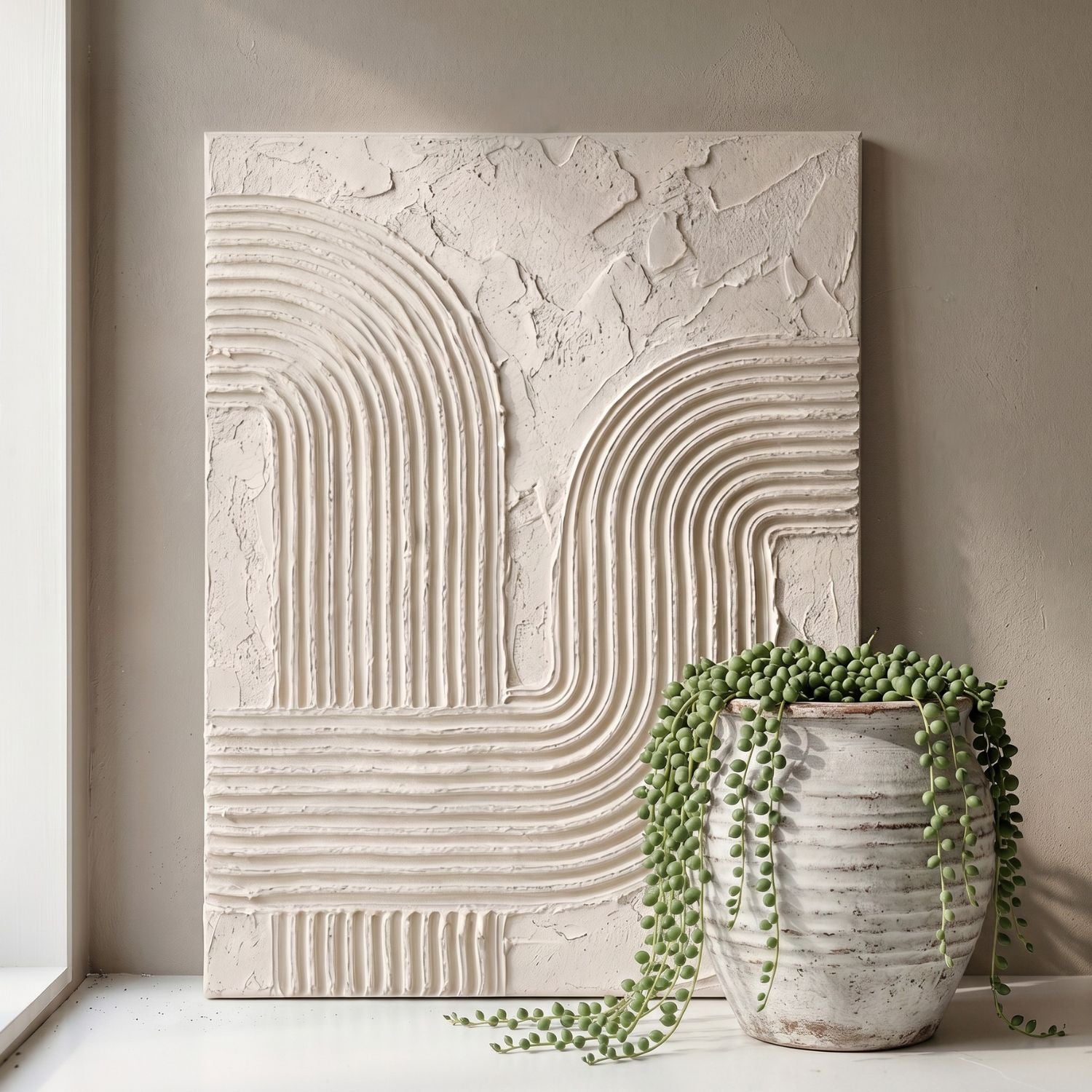 PREVENTA - Cuadro Decorativo con Textura Arcos Zen