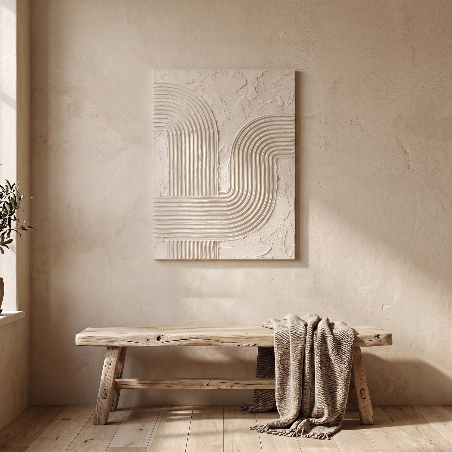 PREVENTA - Cuadro Decorativo con Textura Arcos Zen