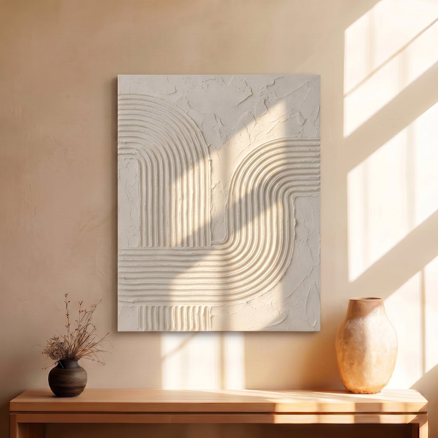 PREVENTA - Cuadro Decorativo con Textura Arcos Zen
