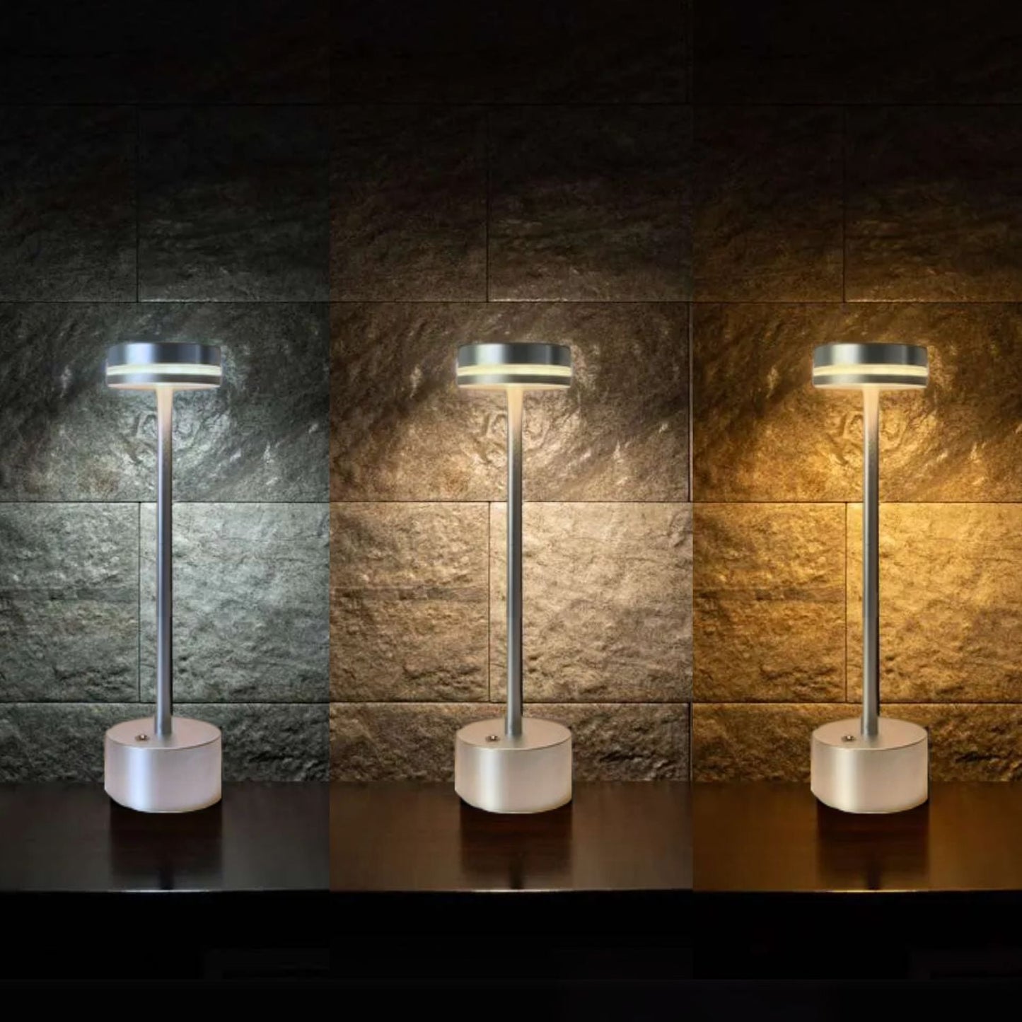 Lámpara Led Alta Recargable Plateado