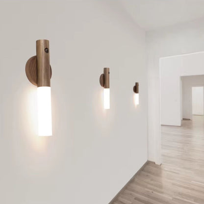 Luz Nocturna Portátil con Sensor Caoba