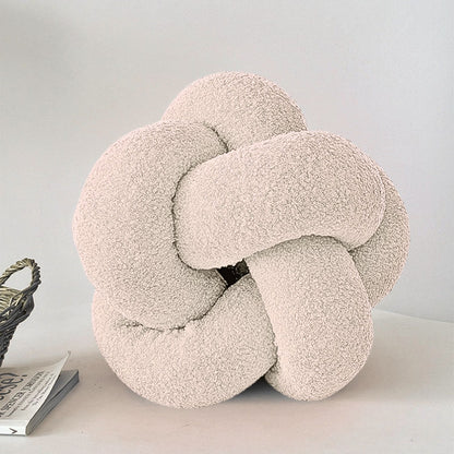 Cojín Nudo Crema Bouclé Deco